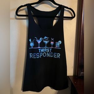 Black Racer Back Tank- “Thirst Responder”